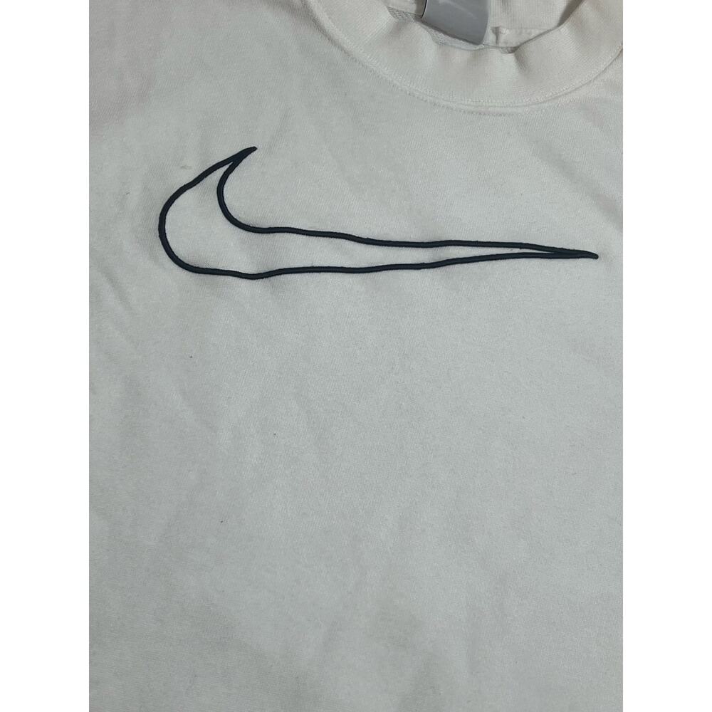 Nike Dri-FIT white Outline Swoosh Crewneck Sweatshirt M - Picture 2 of 6